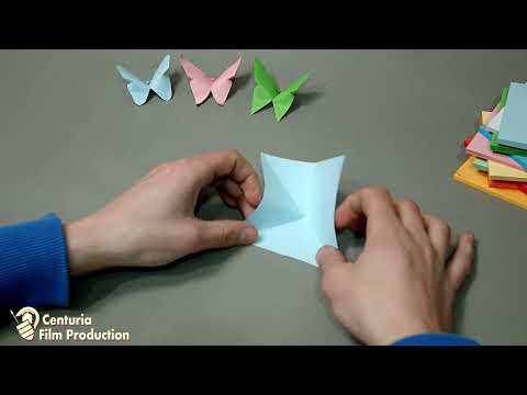 ორიგამი - პეპელა (როგორ გავაკეთოთ პეპელა ქაღალდისგან) / Origami - Butterfly ▶️ TIA.GE